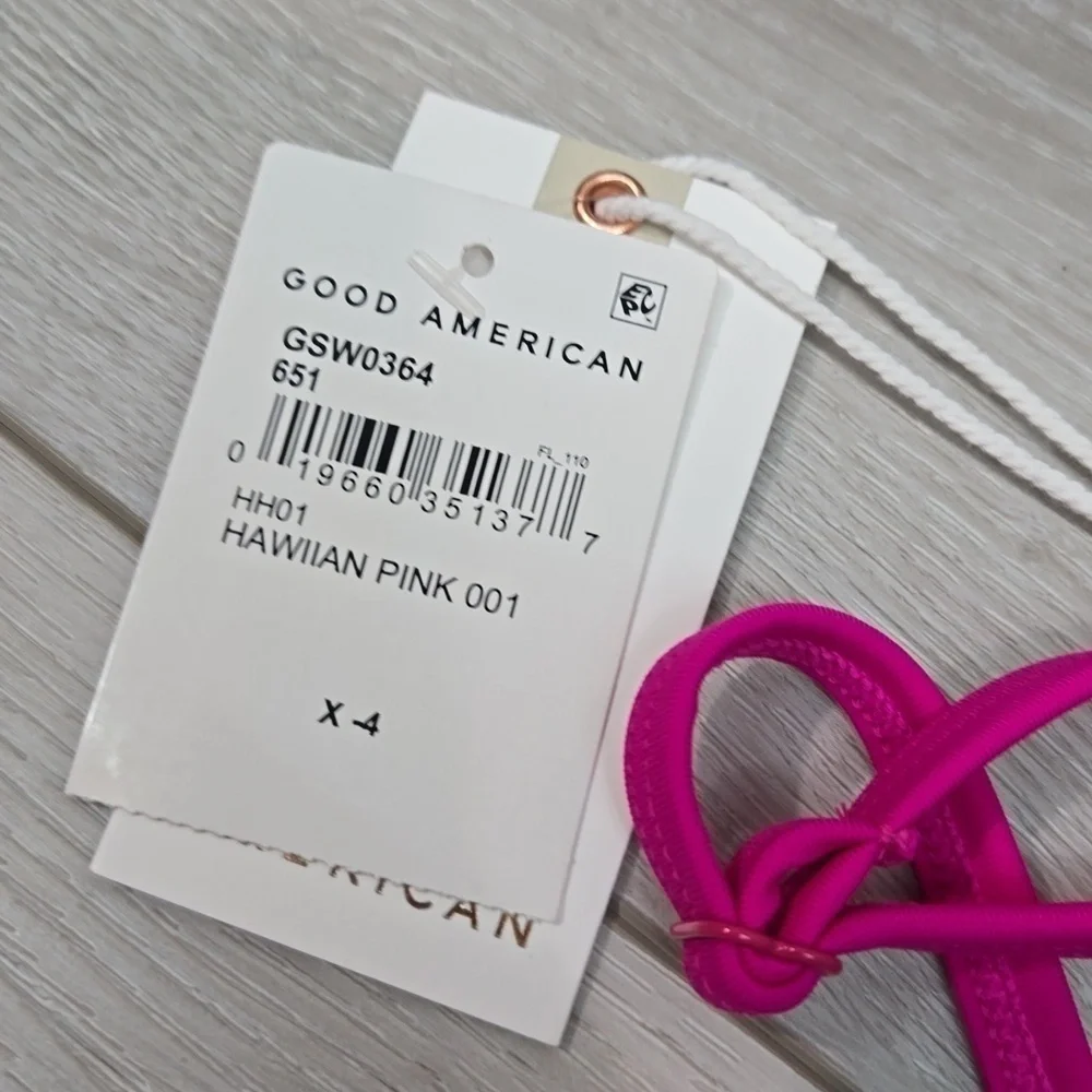 NWT Good American Women Hawiian Pink bottom Swim sz 4/XL